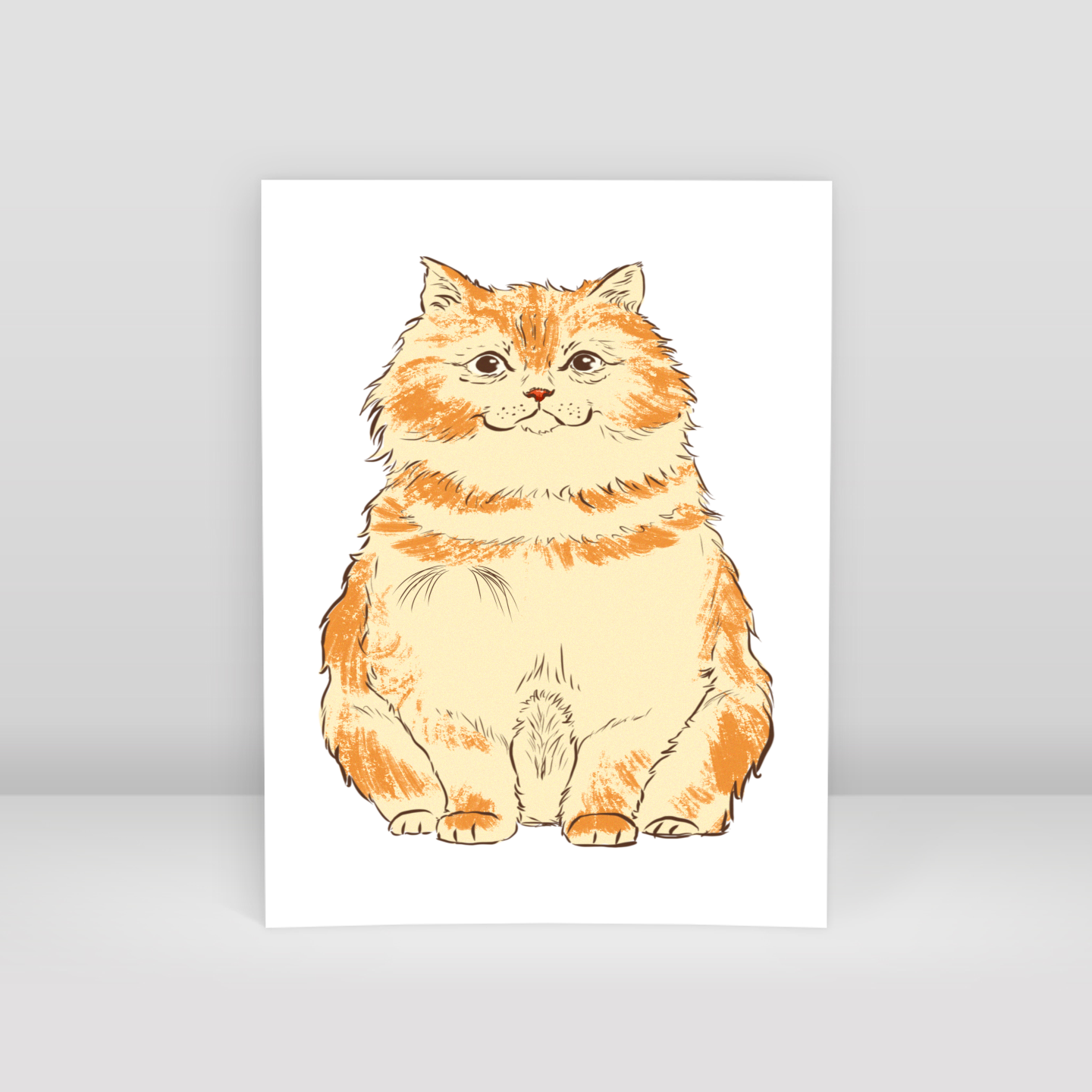 Fluffy cat - Art Print