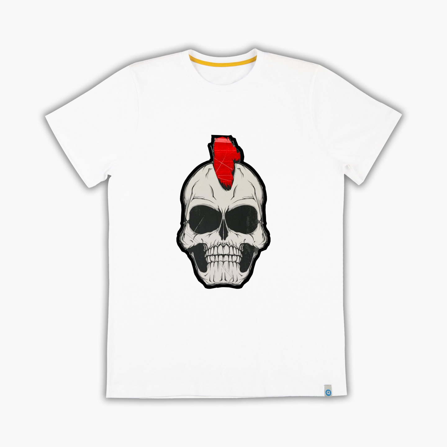 Red Head Punk Skull - Tişört