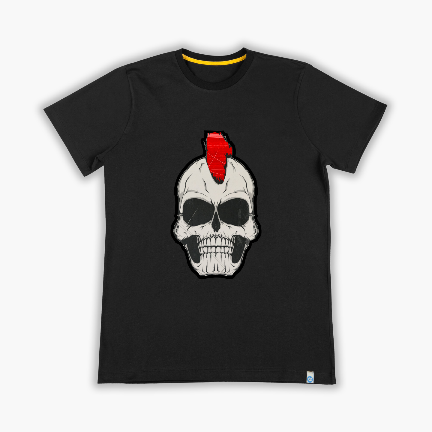 Red Head Punk Skull - Tişört