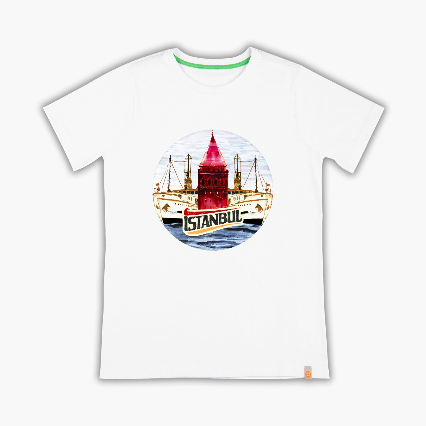 Istanbul - Ferries and Galata Tower - T-Shirt