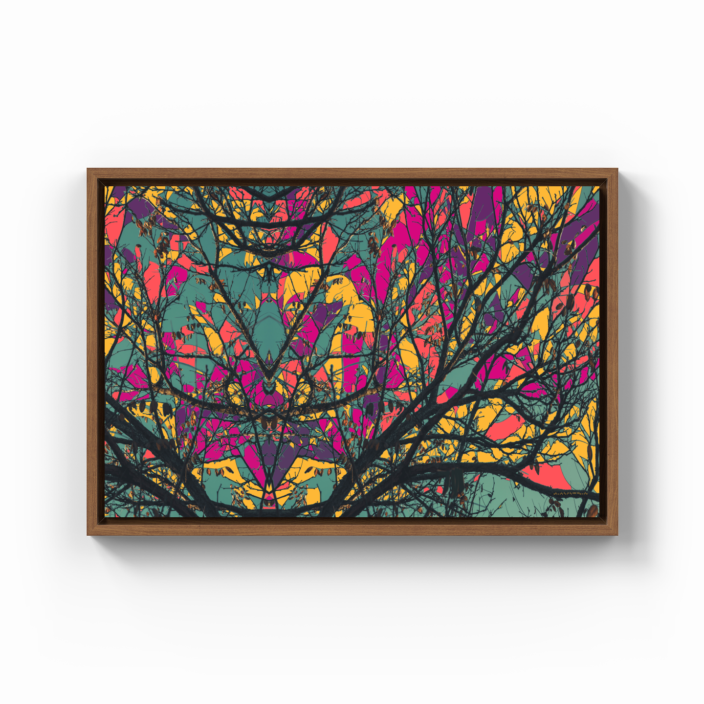 Symmetry Tree Branch Forest Expressionist Abstract Landscape No 29 - Canvas Painting