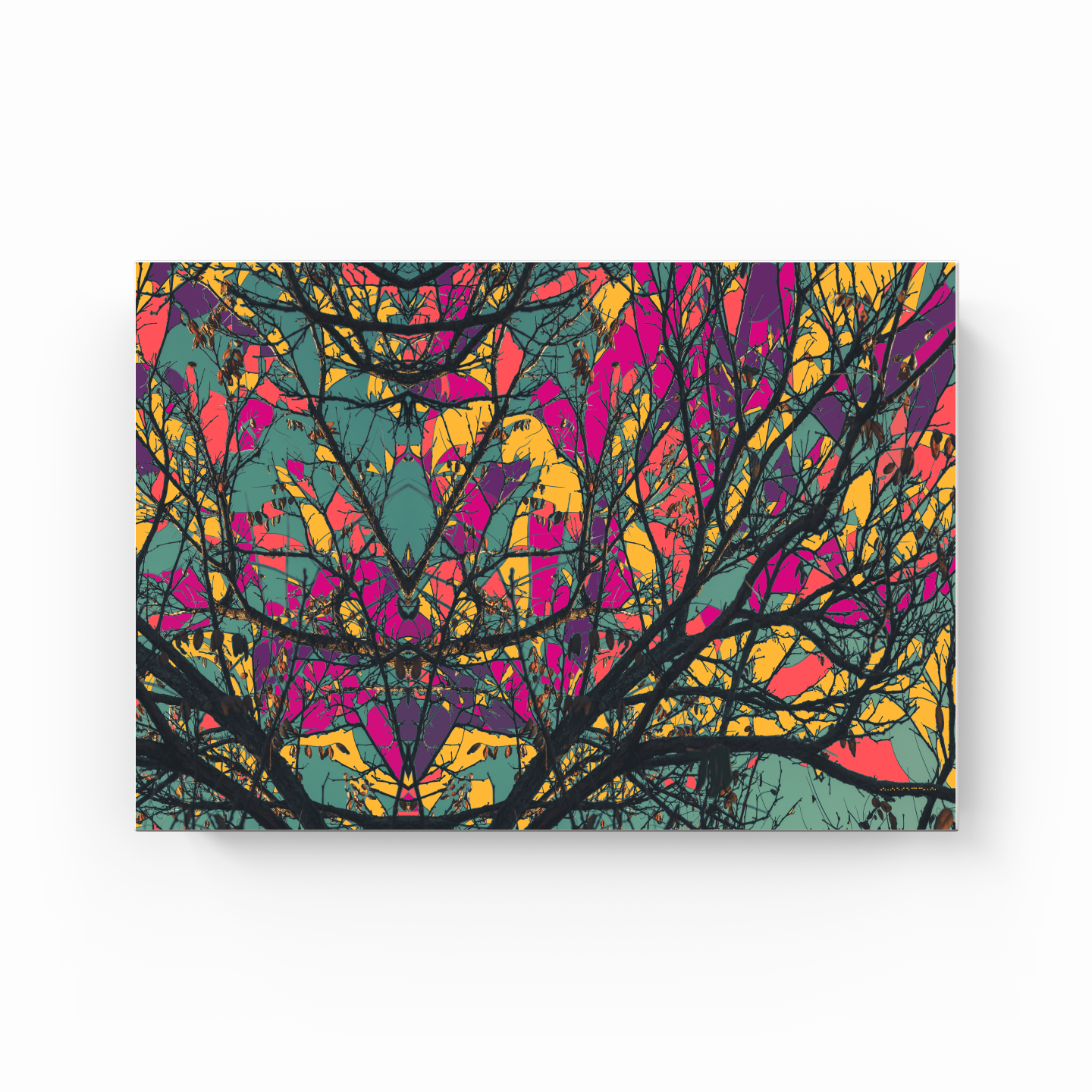 Symmetry Tree Branch Forest Expressionist Abstract Landscape No 29 - Canvas Painting