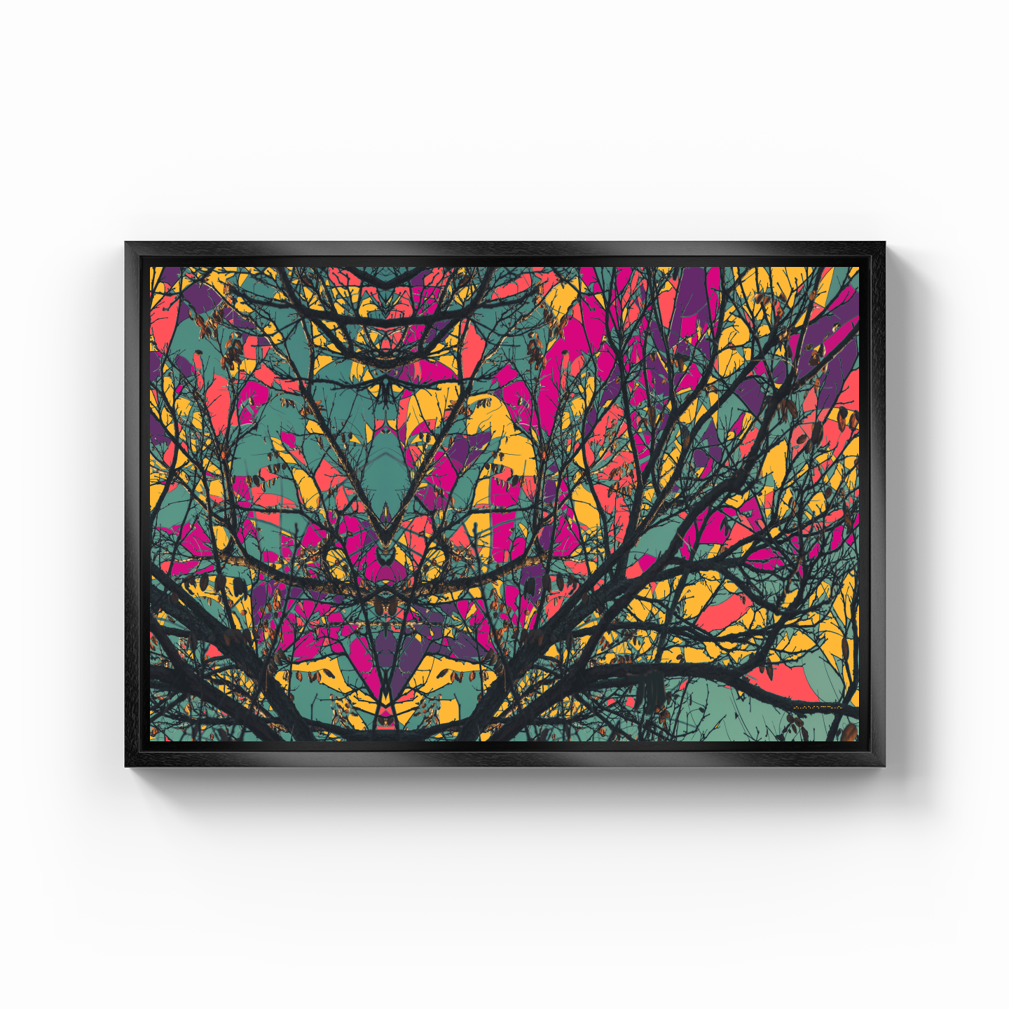 Symmetry Tree Branch Forest Expressionist Abstract Landscape No 29 - Canvas Painting