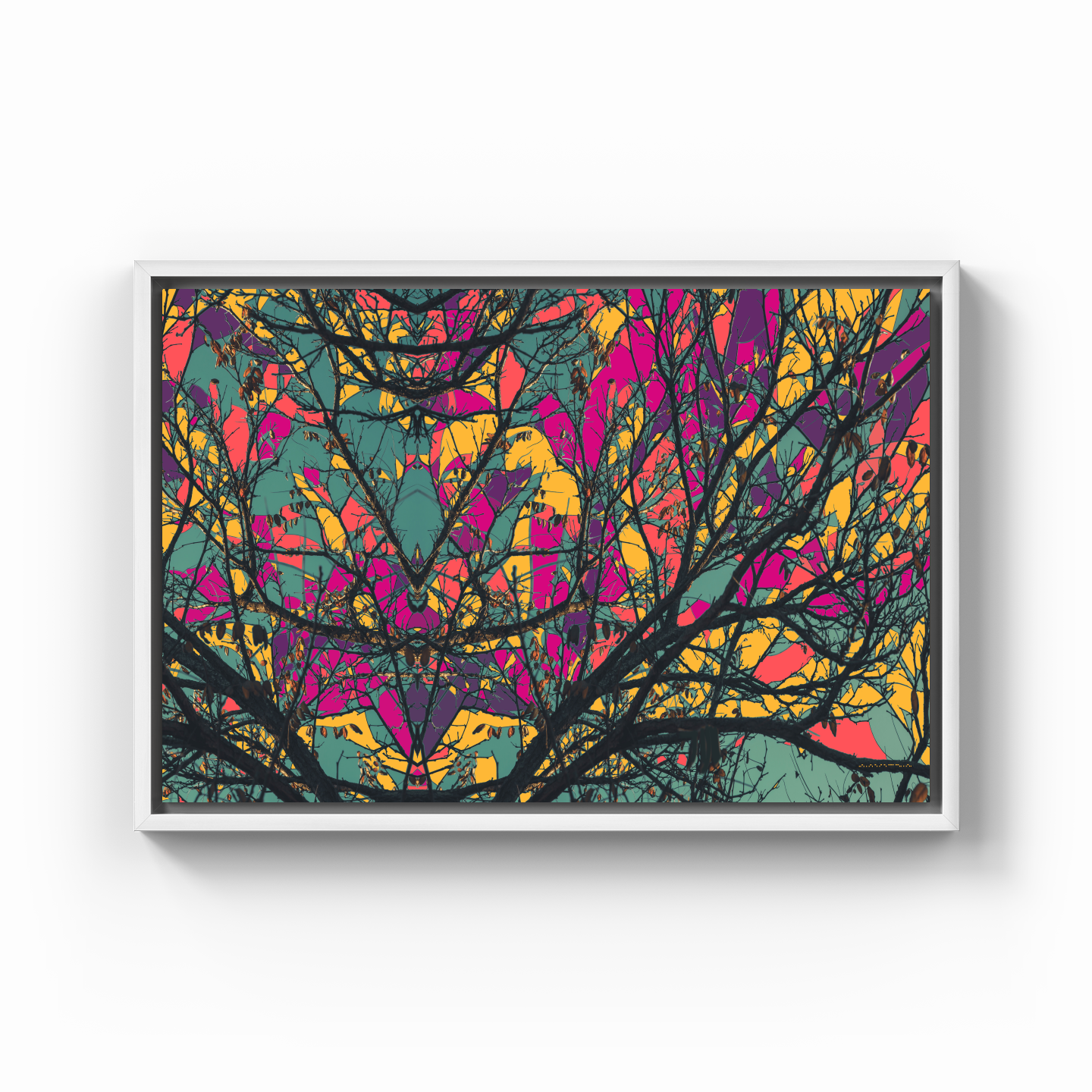 Symmetry Tree Branch Forest Expressionist Abstract Landscape No 29 - Canvas Painting