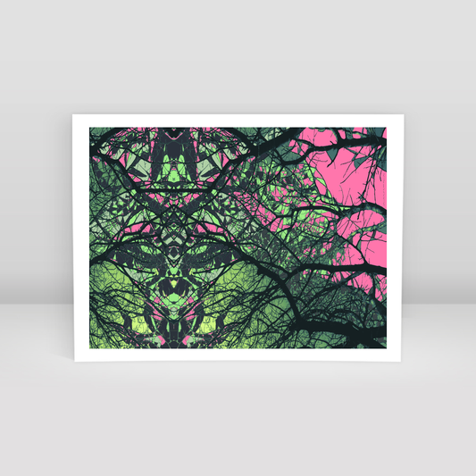 Symmetry Tree Branch Forest Expressionist Abstract Landscape No 26 - Art Print