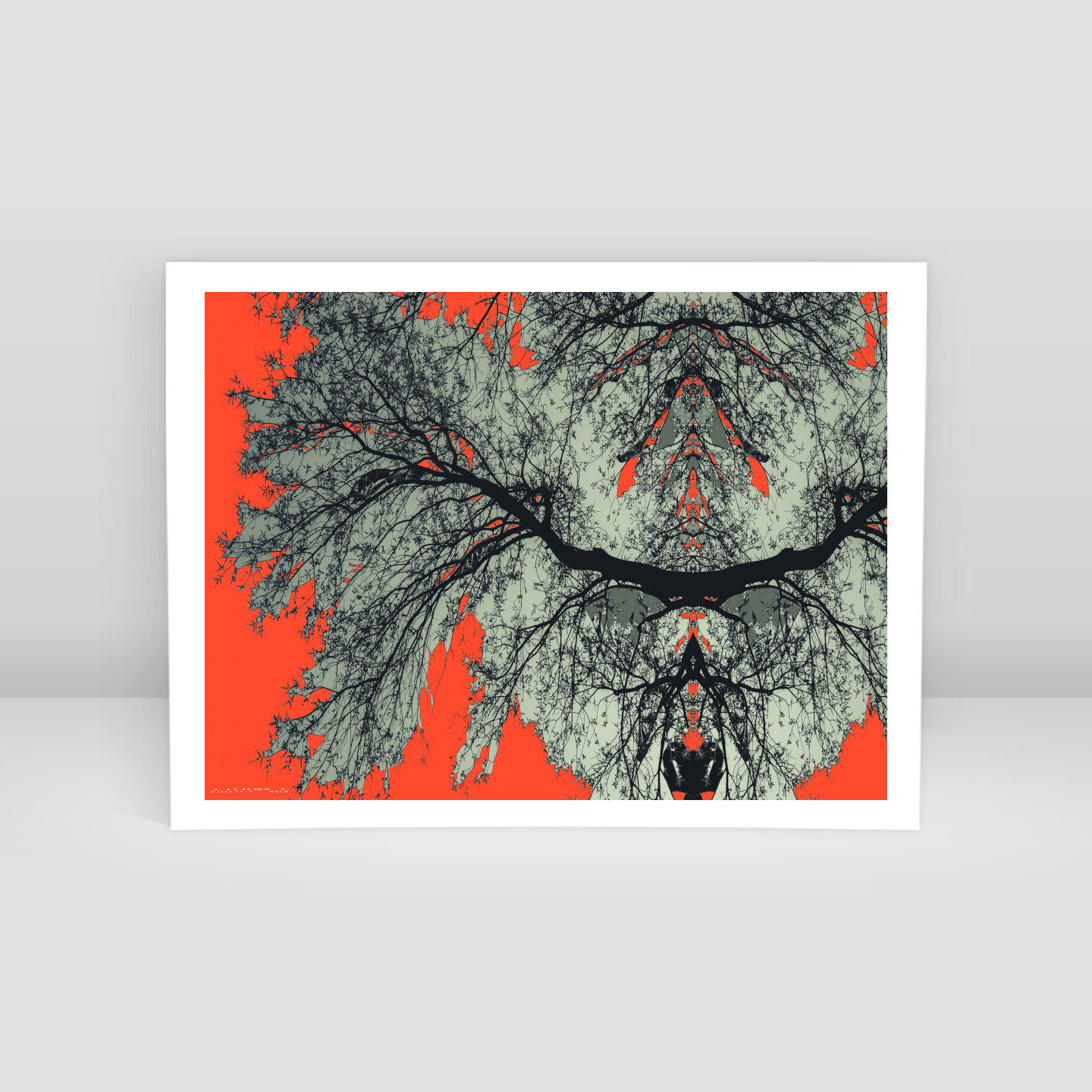 Symmetry Tree Branch Forest Expressionist Abstract Landscape No 01 - Art Print