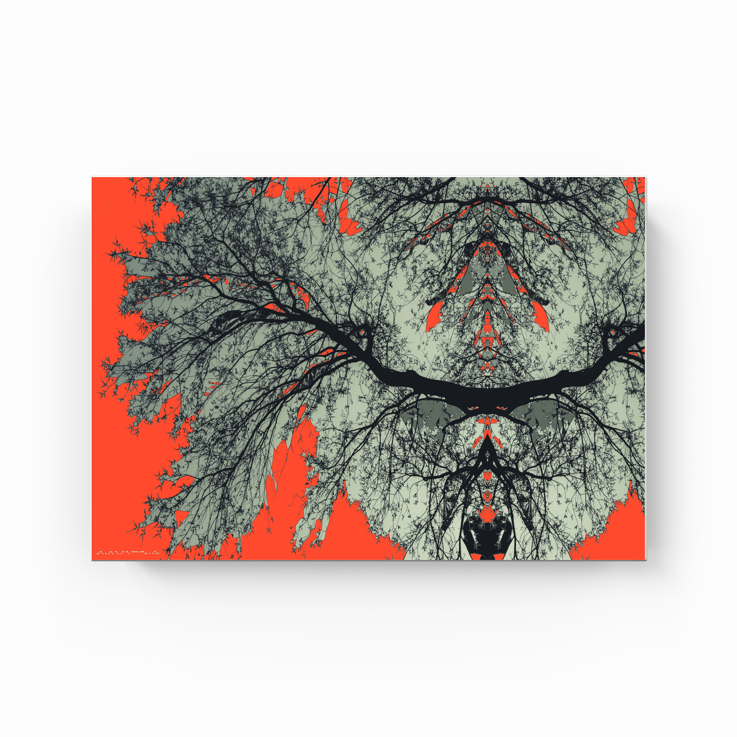 Symmetry Tree Branch Forest Expressionist Abstract Landscape No 01 - Canvas Painting