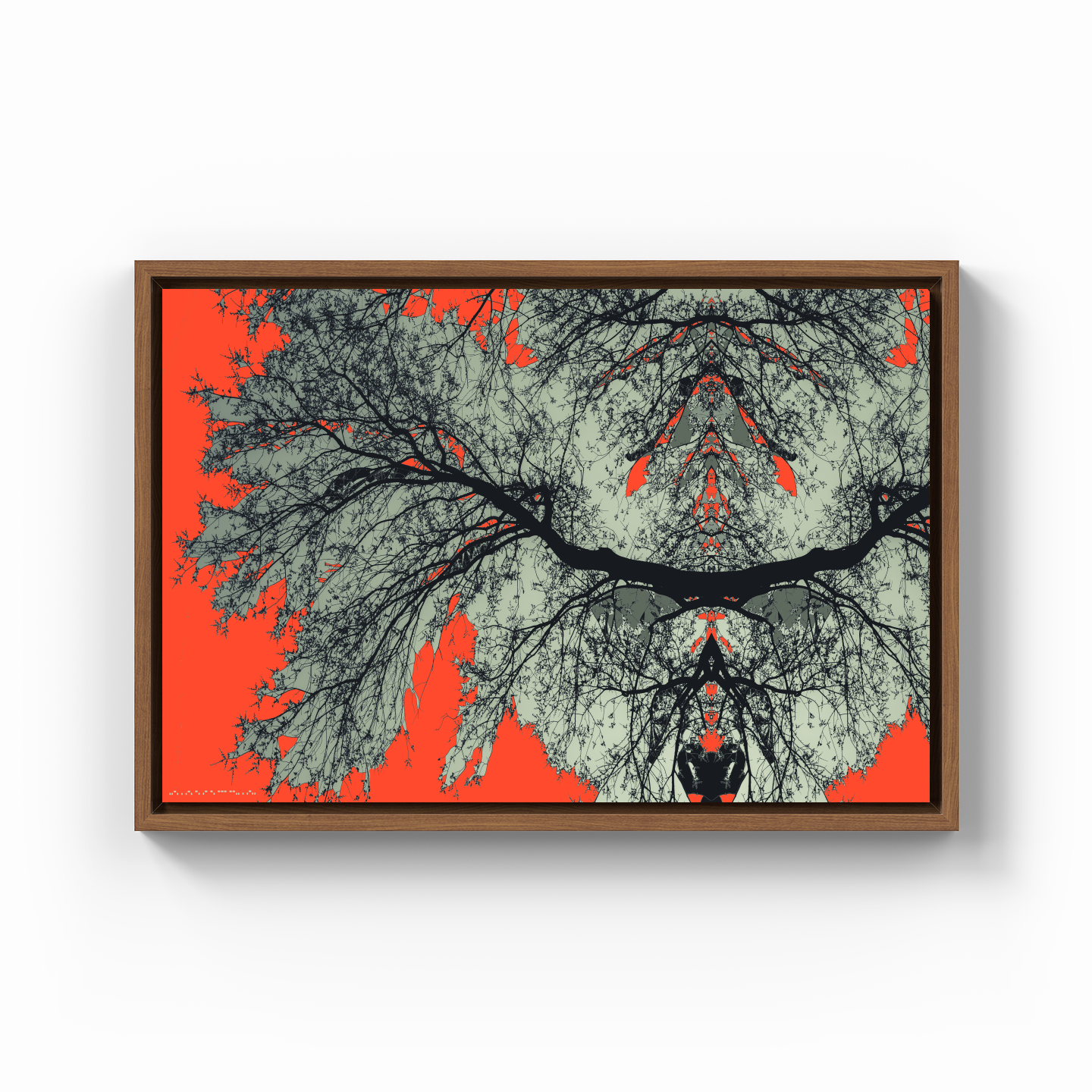 Symmetry Tree Branch Forest Expressionist Abstract Landscape No 01 - Canvas Painting