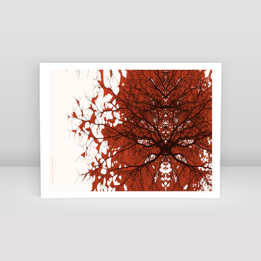 Symmetry Tree Branch Forest Expressionist Abstract Landscape No 06 - Art Print