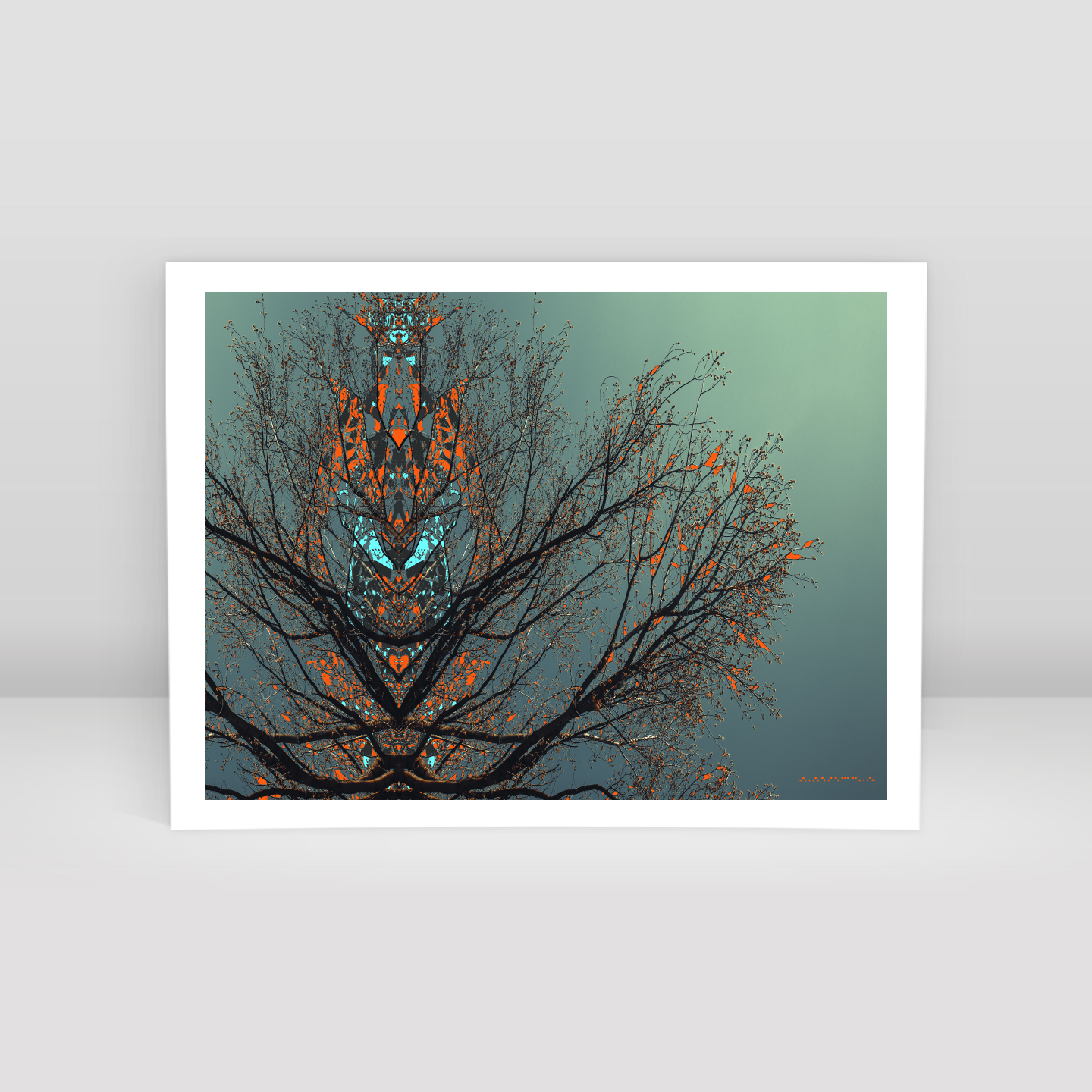 Symmetry Tree Branch Forest Expressionist Abstract Landscape No 09 - Art Print