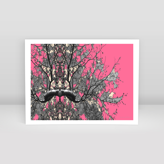 Symmetry Tree Branch Forest Expressionist Abstract Landscape No 10 - Art Print