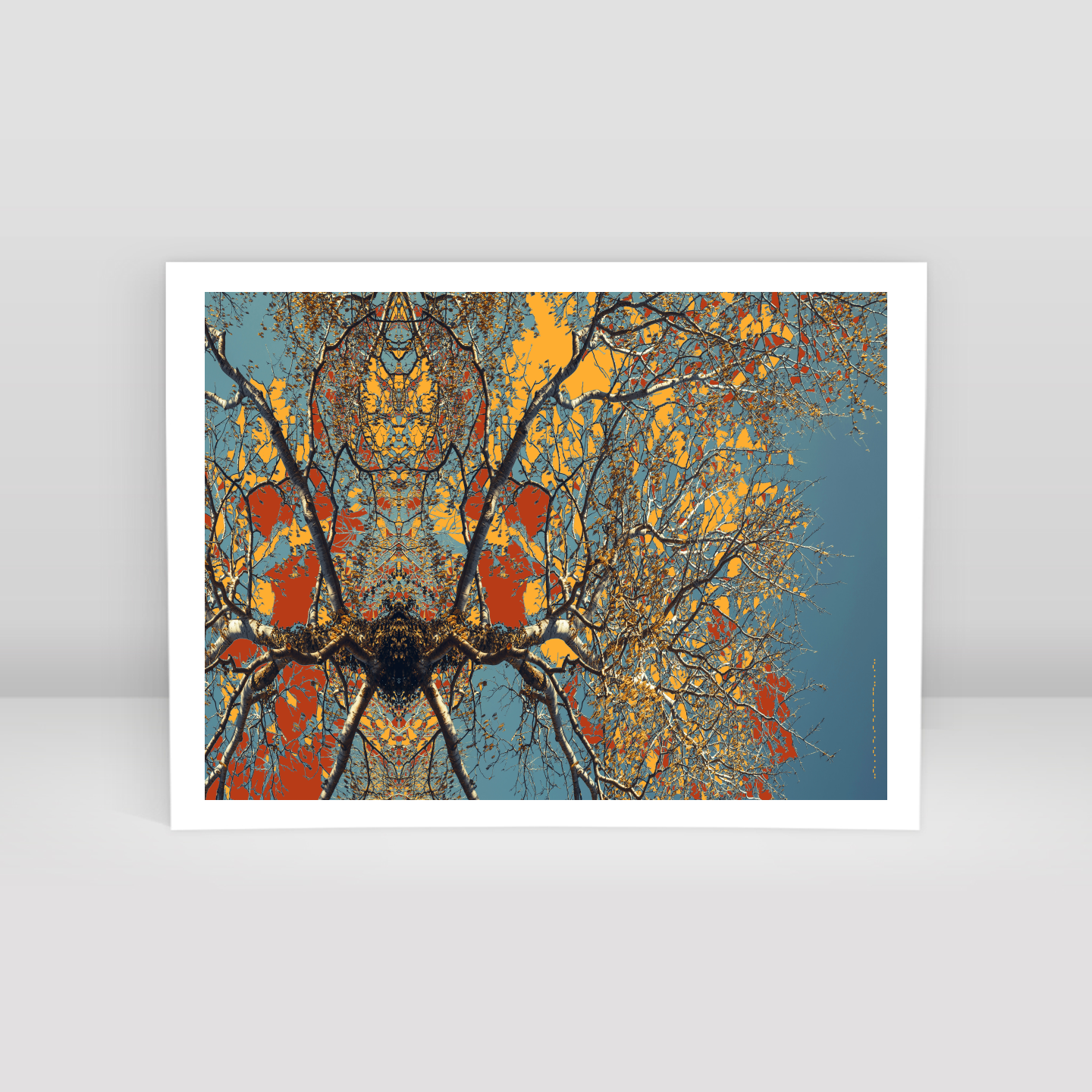 Symmetry Tree Branch Forest Expressionist Abstract Landscape No 11 - Art Print