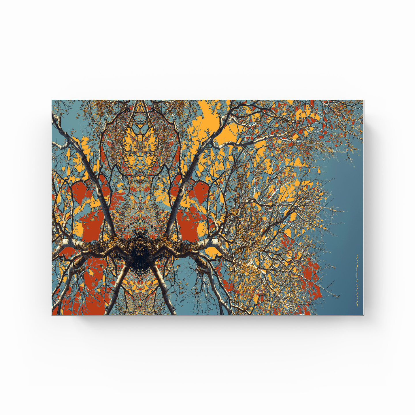 Symmetry Tree Branch Forest Expressionist Abstract Landscape No 11 - Canvas Painting