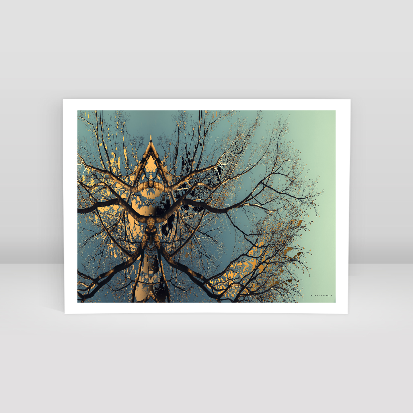 Symmetry Tree Branch Forest Expressionist Abstract Landscape No 13 - Art Print