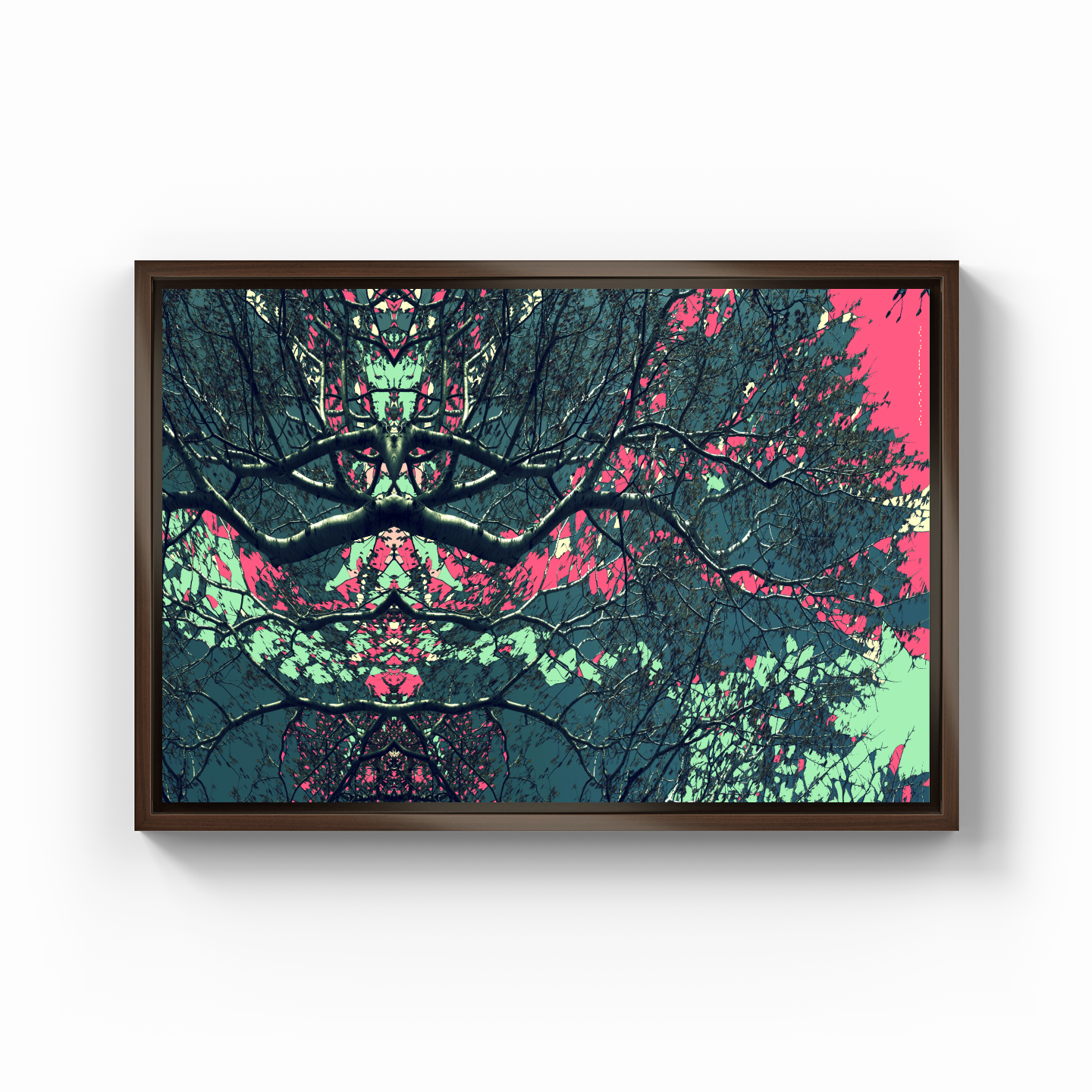 Symmetry Tree Branch Forest Expressionist Abstract Landscape No 20 - Canvas Painting