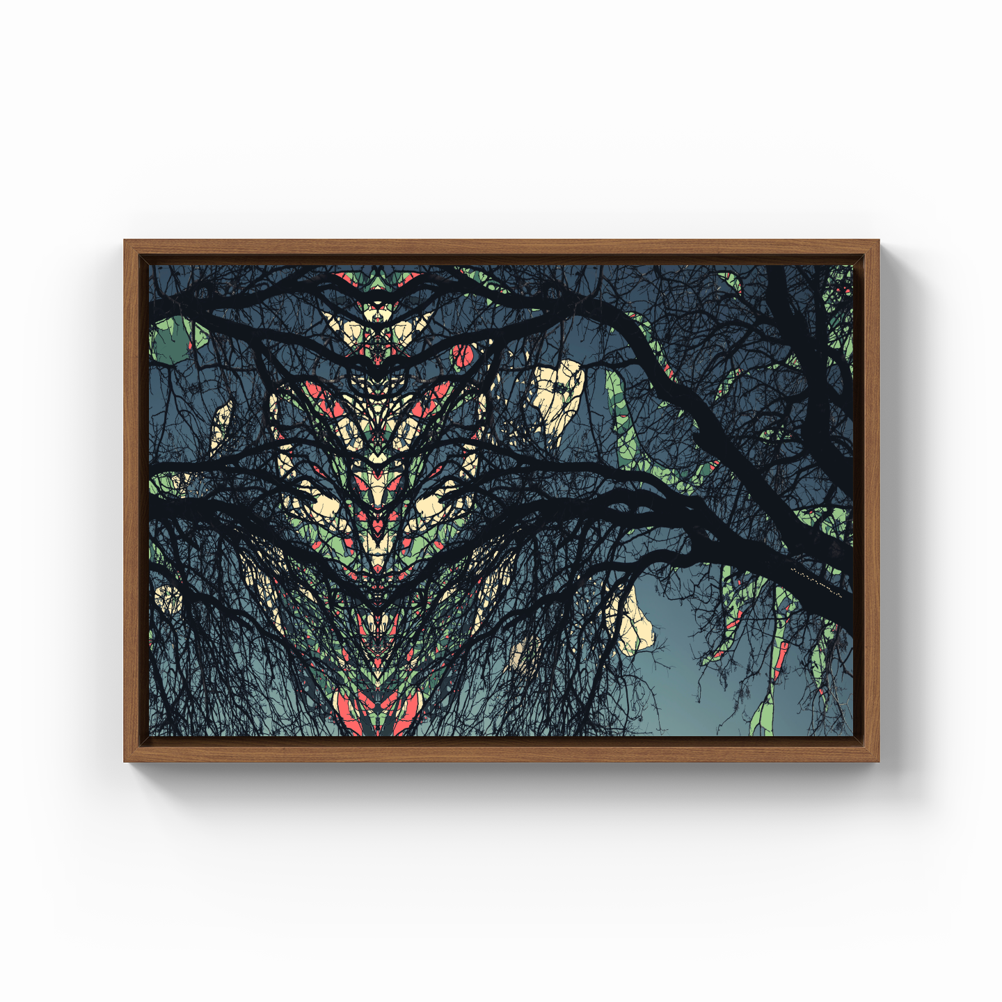 Symmetry Tree Branch Forest Expressionist Abstract Landscape No 24 - Canvas Painting