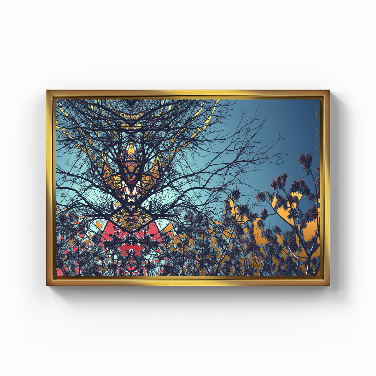 Symmetry Tree Branch Forest Expressionist Abstract Landscape No 25 - Canvas Painting