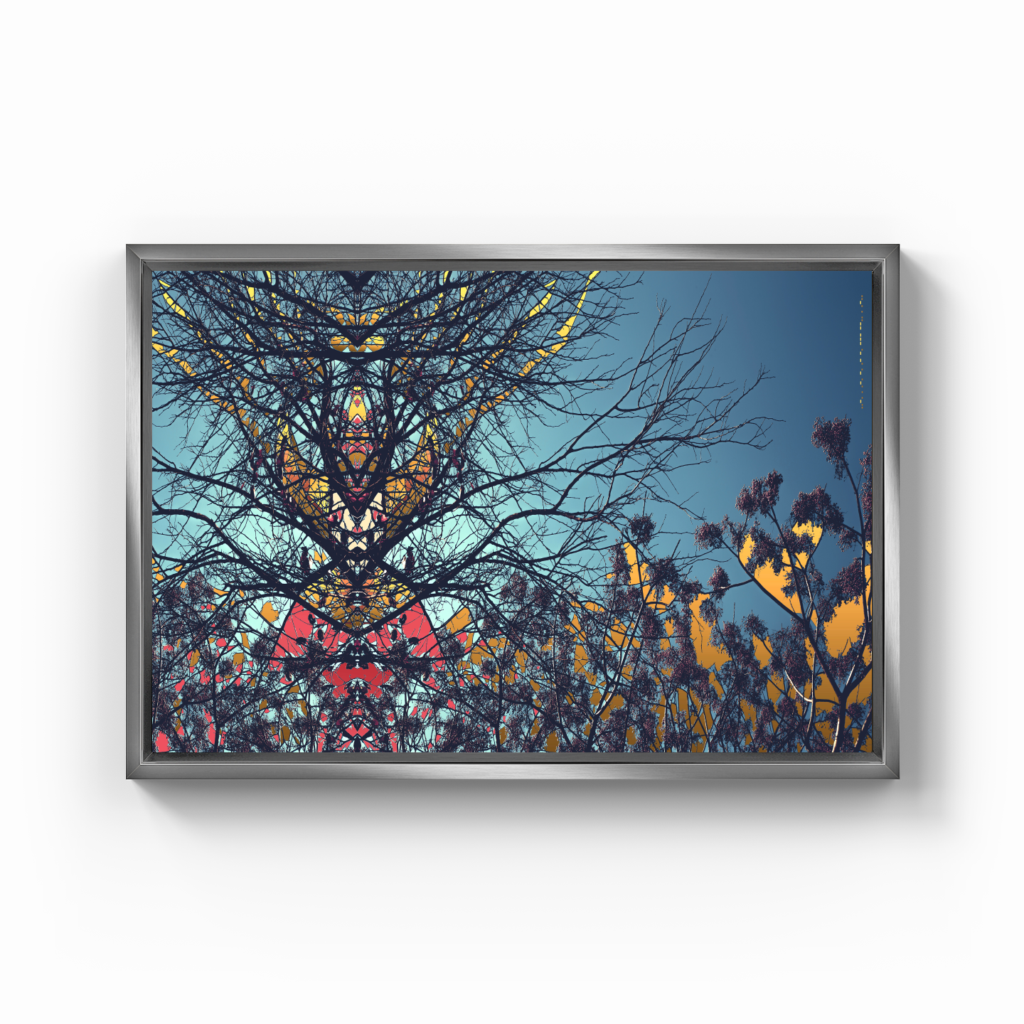 Symmetry Tree Branch Forest Expressionist Abstract Landscape No 25 - Canvas Painting