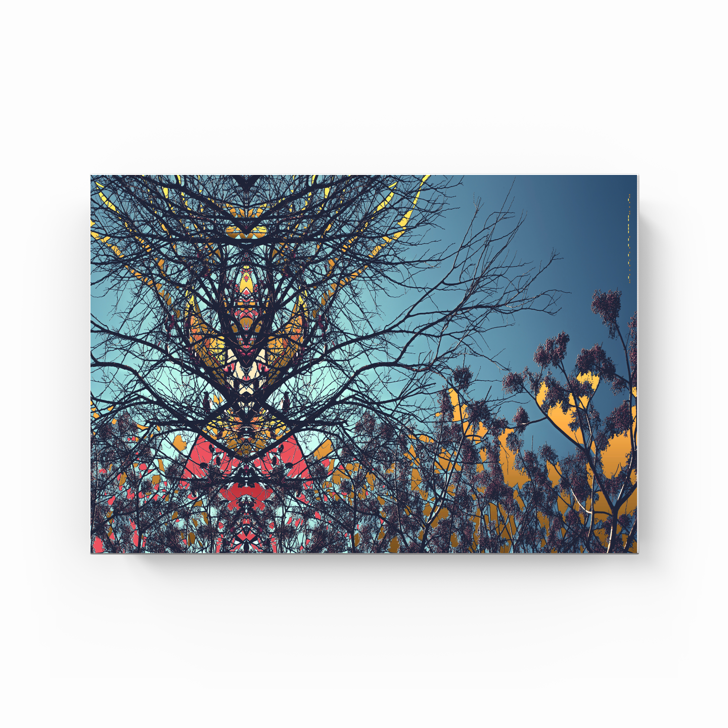 Symmetry Tree Branch Forest Expressionist Abstract Landscape No 25 - Canvas Painting