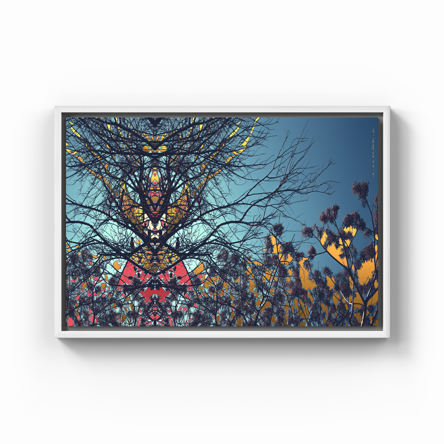 Symmetry Tree Branch Forest Expressionist Abstract Landscape No 25 - Canvas Painting