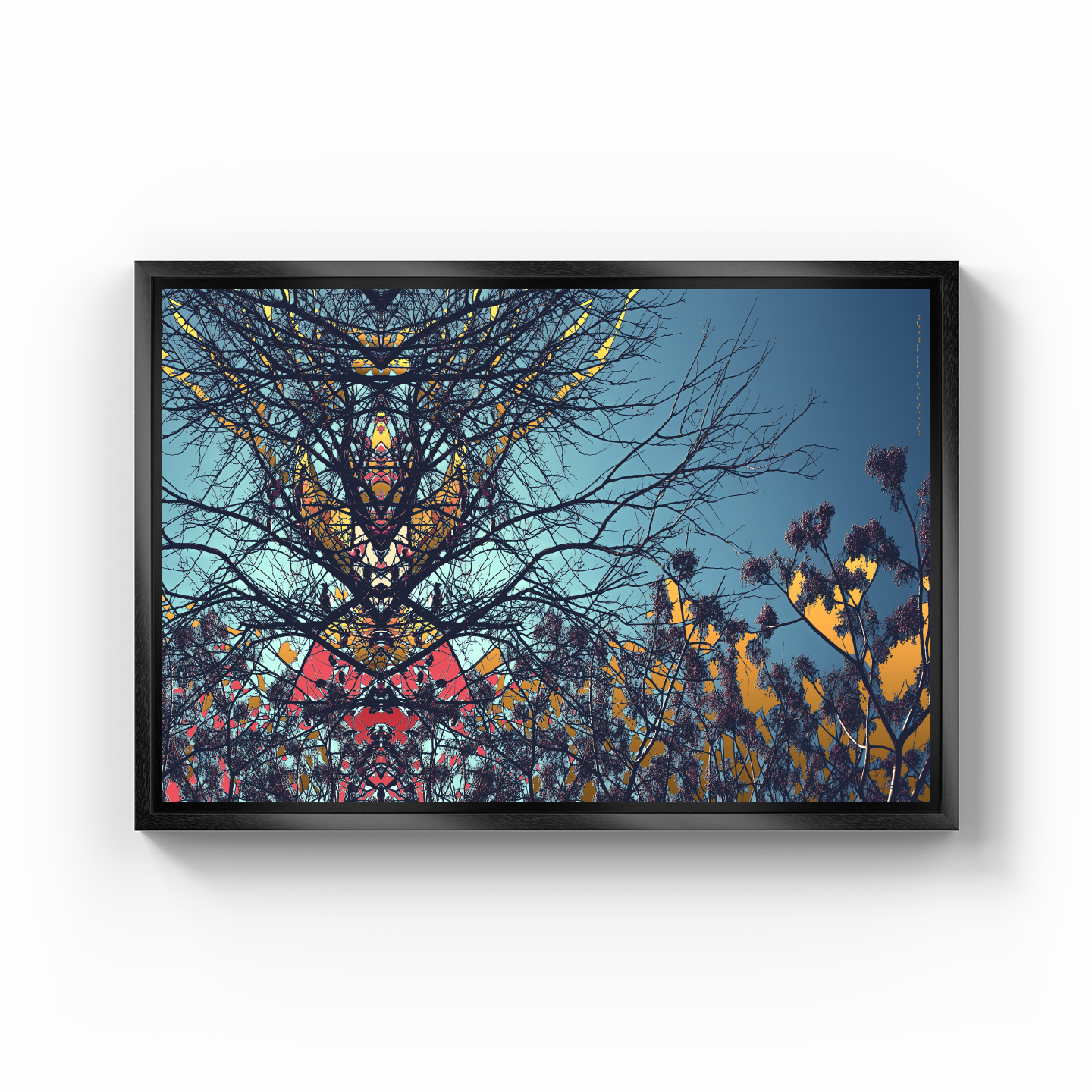 Symmetry Tree Branch Forest Expressionist Abstract Landscape No 25 - Canvas Painting