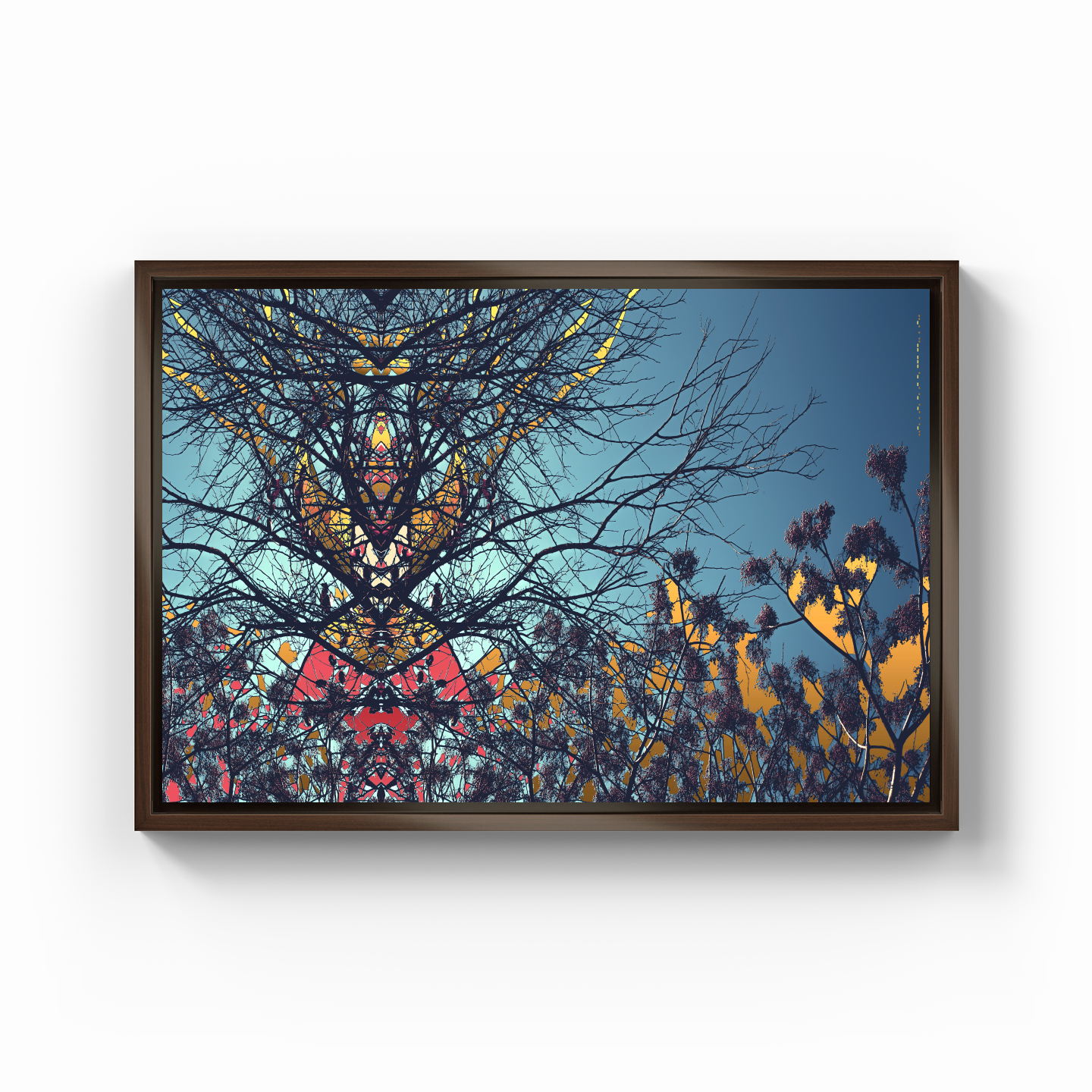 Symmetry Tree Branch Forest Expressionist Abstract Landscape No 25 - Canvas Painting