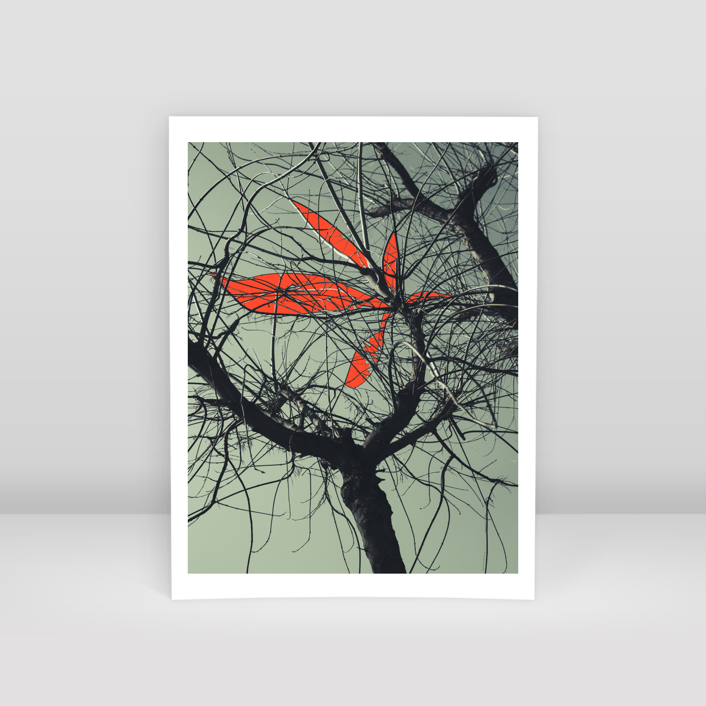 Tree Branch Expressionist Abstract Landscape No 02 - Art Print