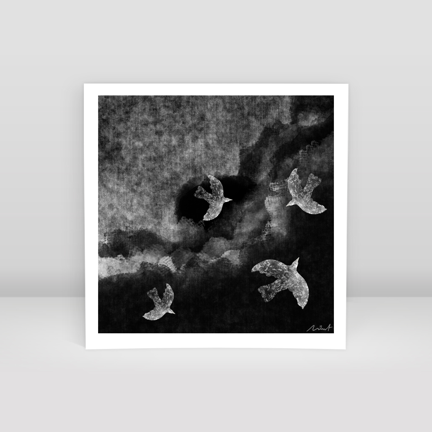 White and Night - Art Print