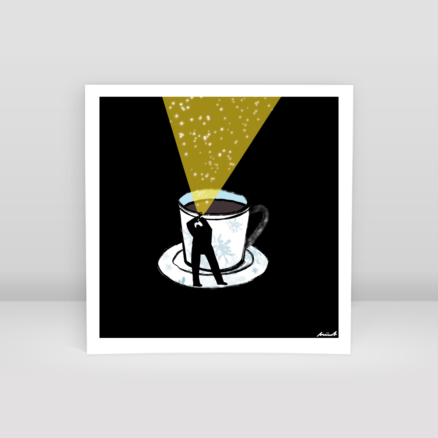 one more cup of coffee - Art Print