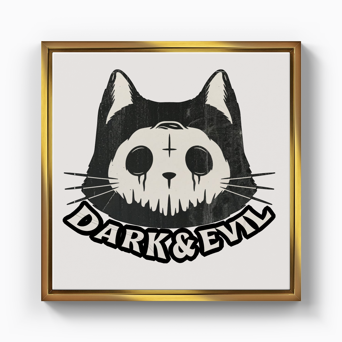 Dark and Evil Cat - Kanvas Tablo