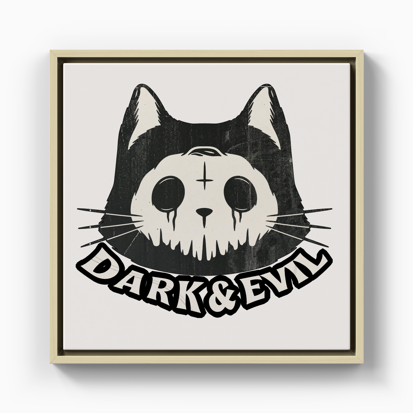 Dark and Evil Cat - Kanvas Tablo