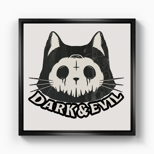 Dark and Evil Cat - Kanvas Tablo