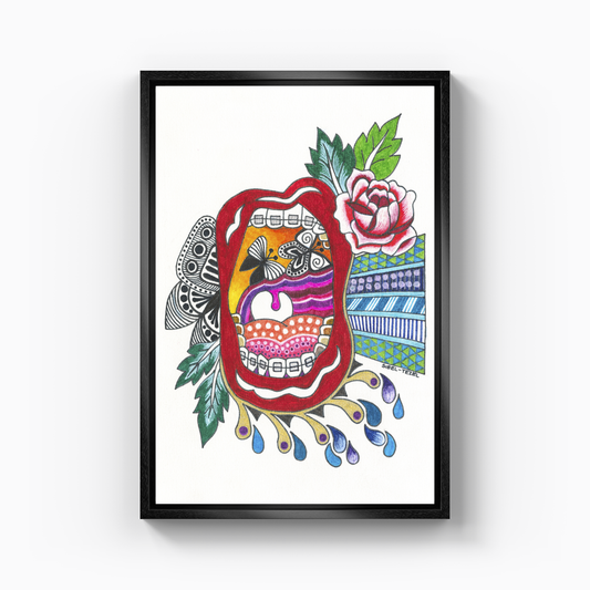 mouth and orthodontics - Canvas Print