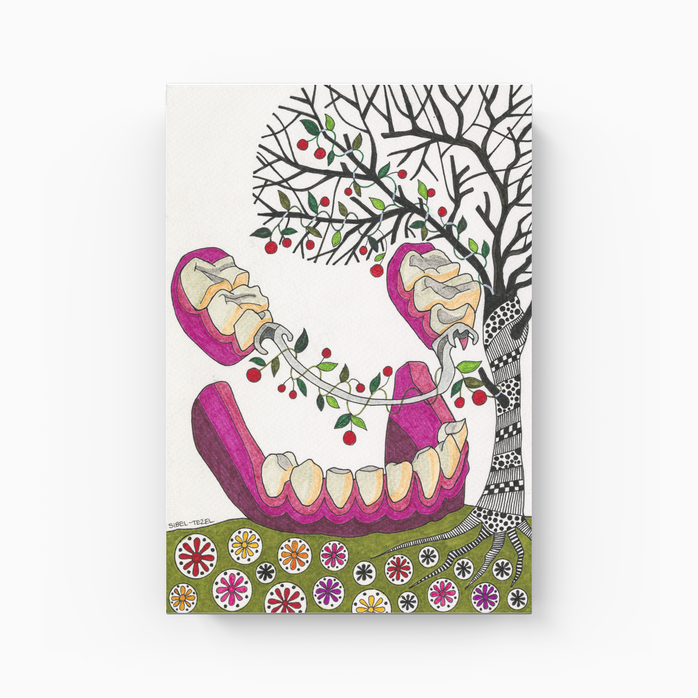 removable denture - Canvas Print