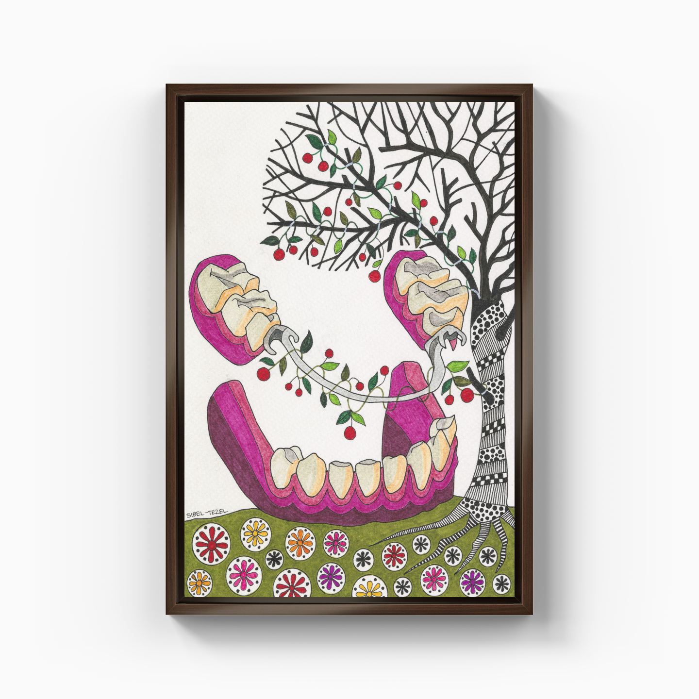 removable denture - Canvas Print