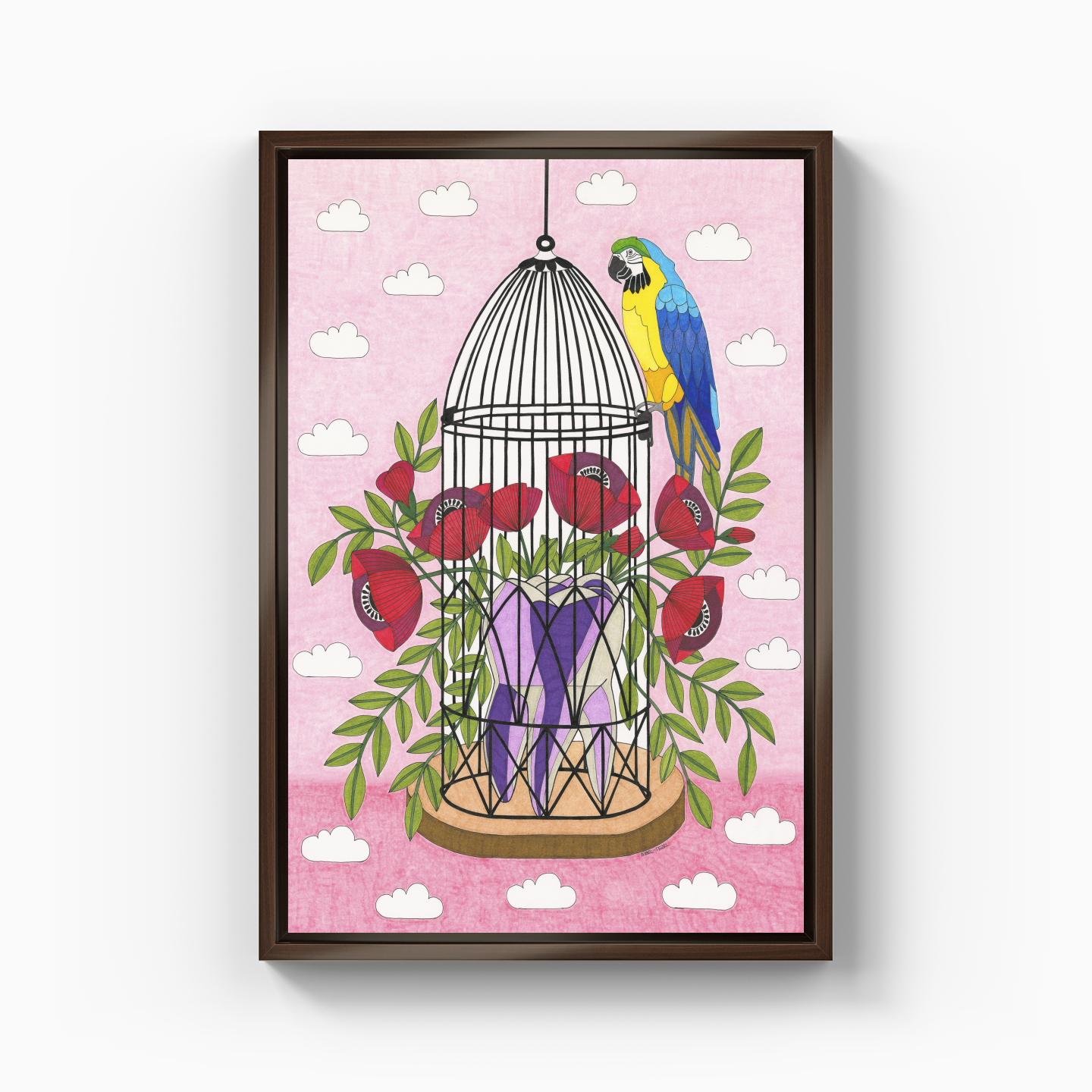 bird cage - Kanvas Tablo