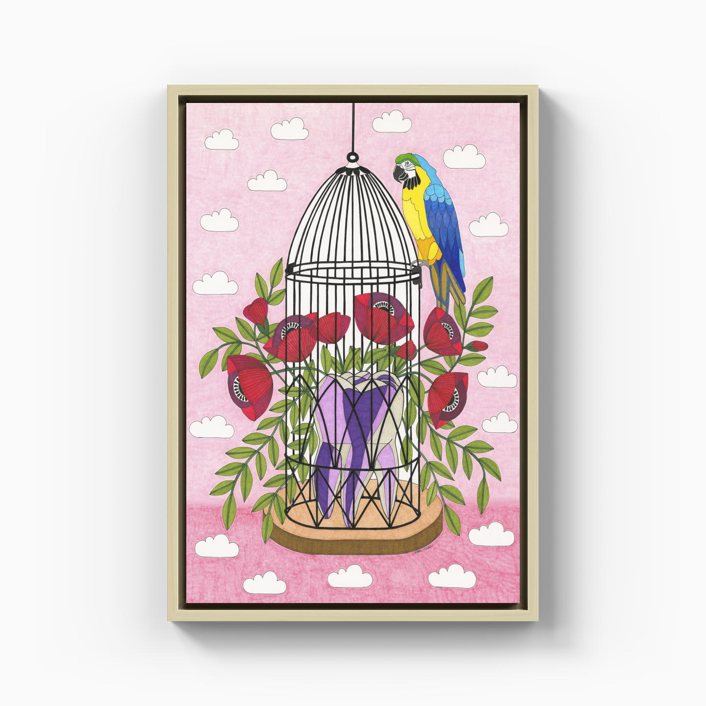 bird cage - Kanvas Tablo