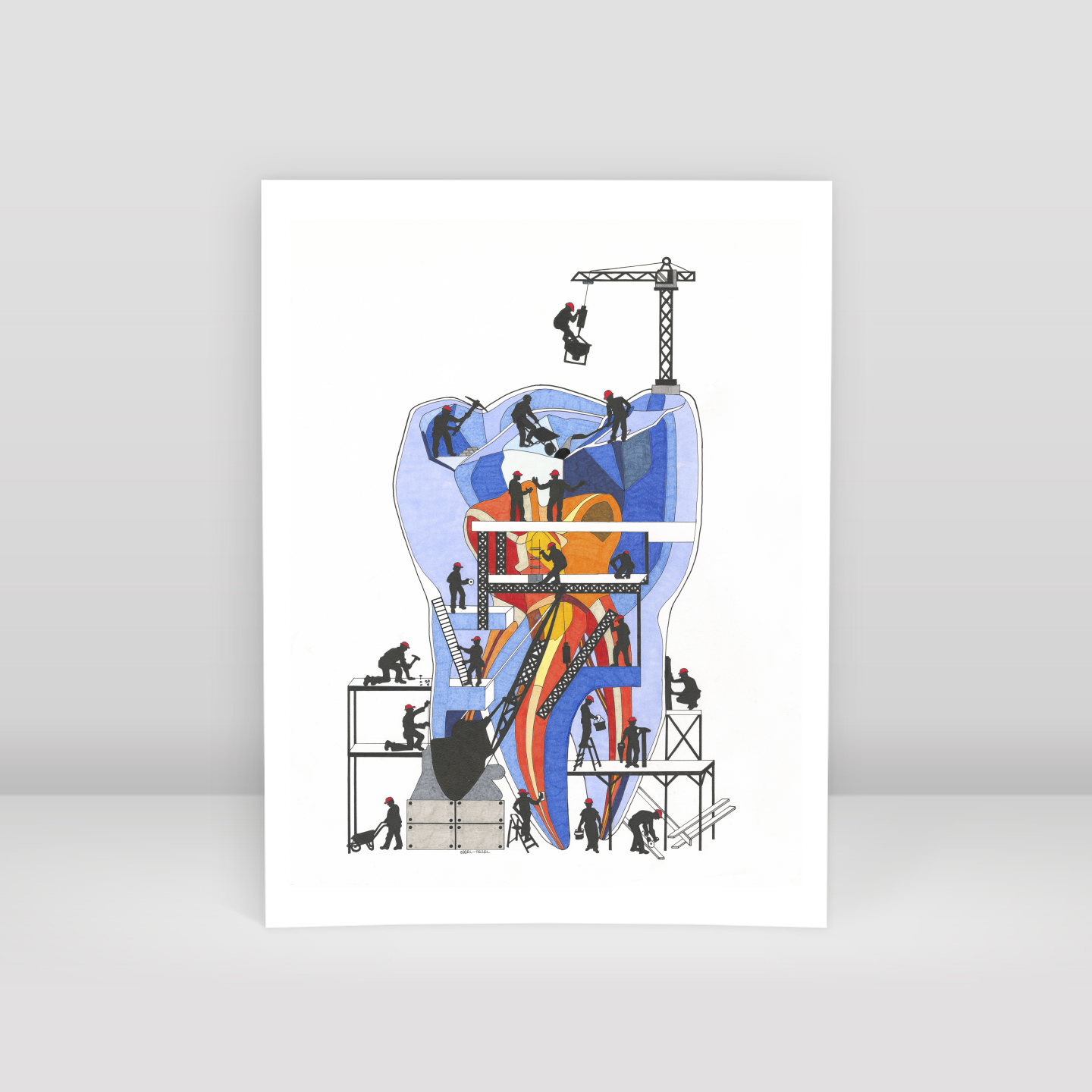 construction zone - Art Print