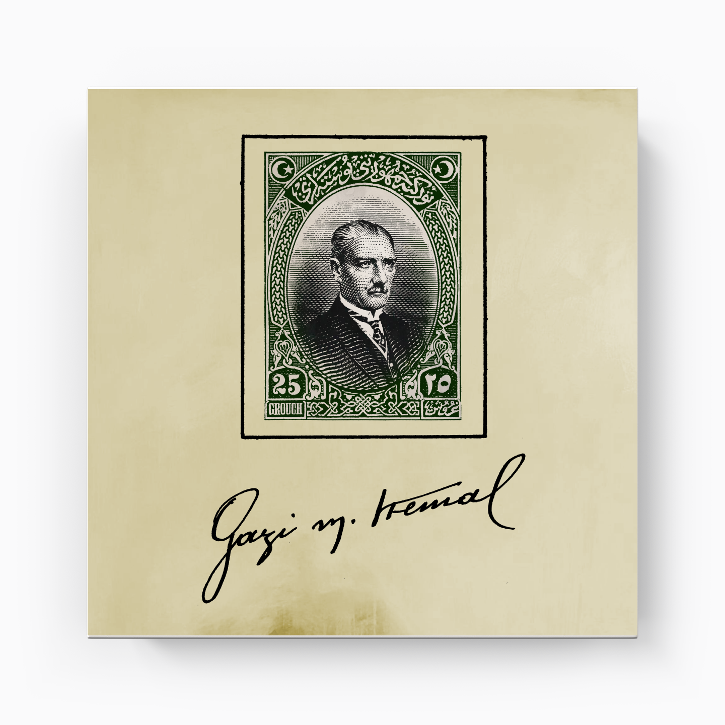 Ataturk Stamp - Canvas Print