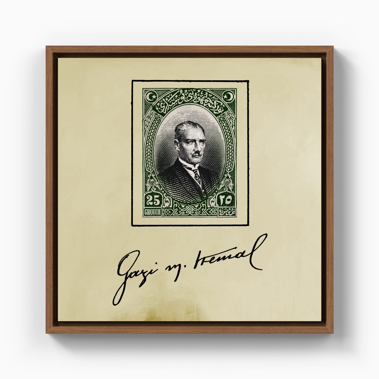 Ataturk Stamp - Canvas Print