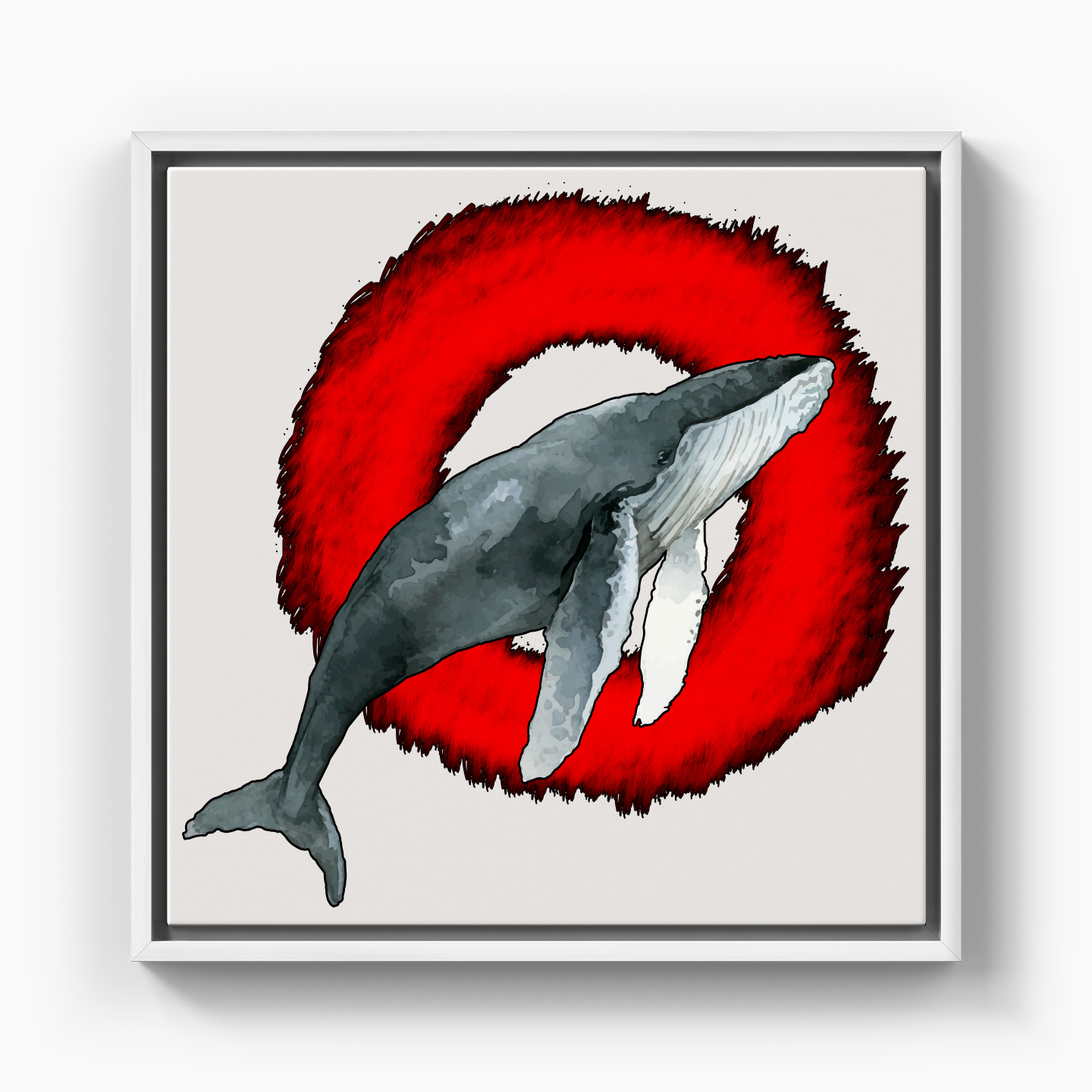 Whale Circle - Canvas Print