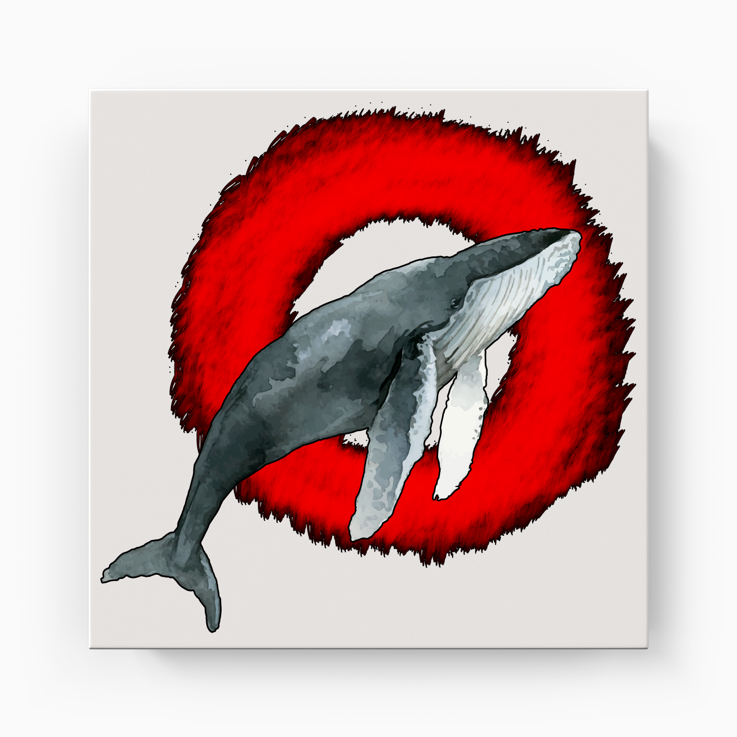 Whale Circle - Canvas Print