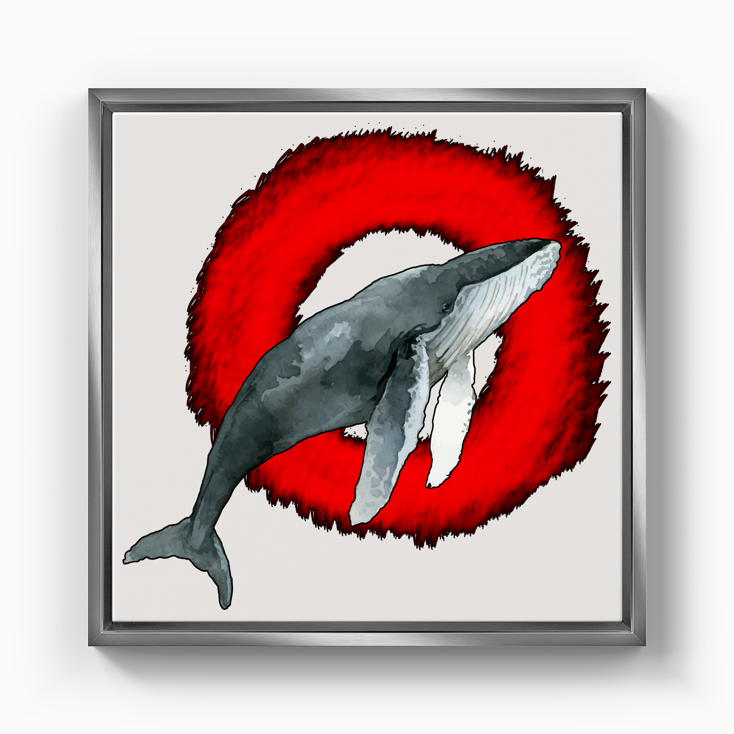 Whale Circle - Canvas Print