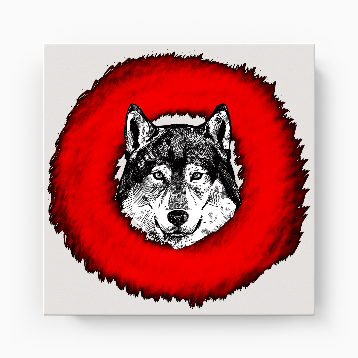 Wolf Circle - Canvas Print