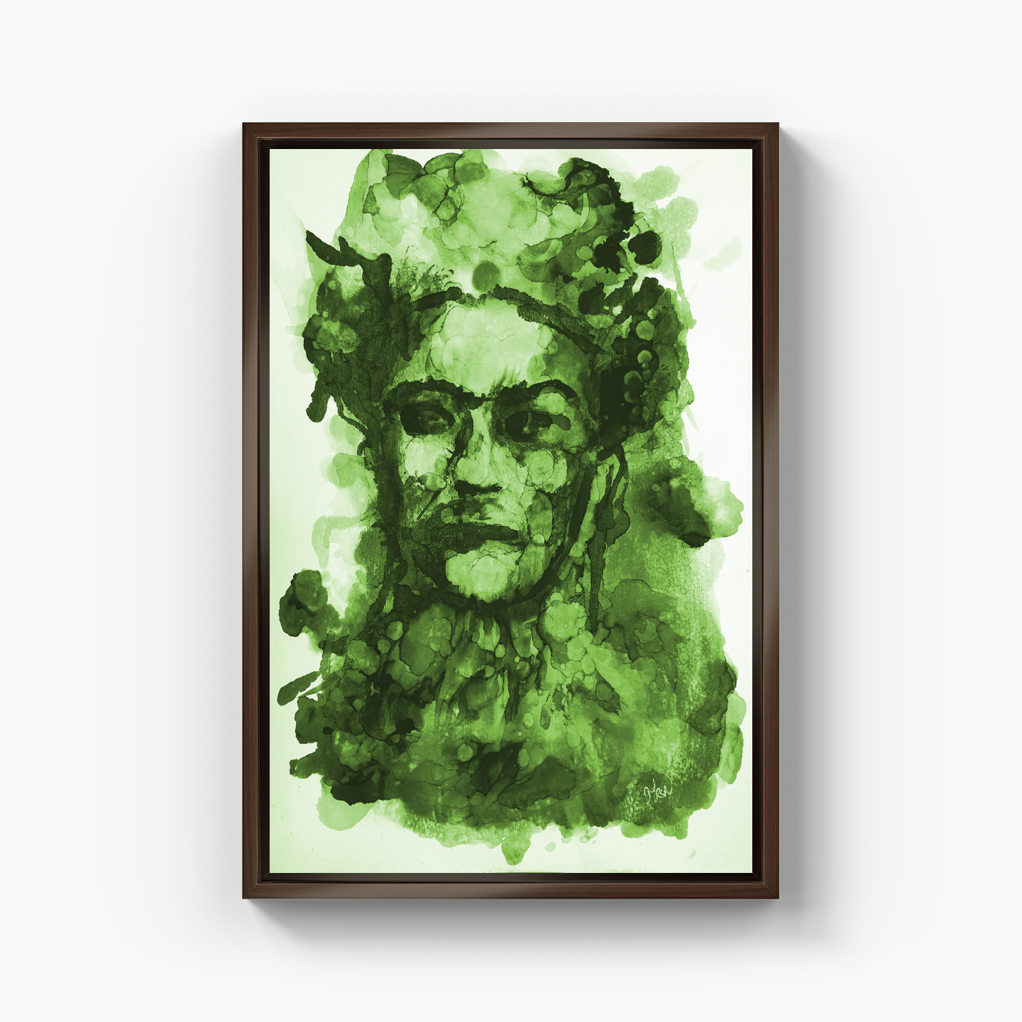 Frida Kahlo - Green - Canvas Print