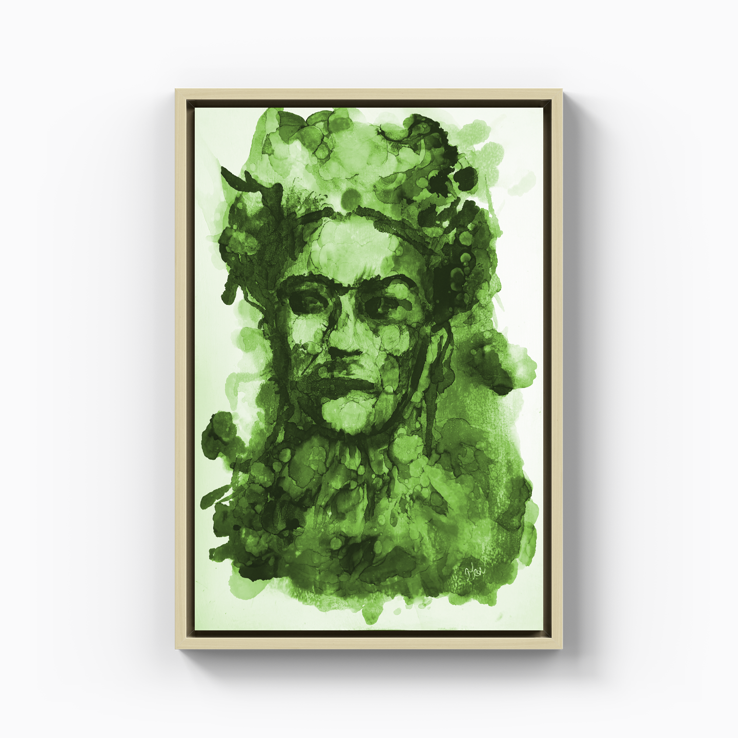 Frida Kahlo - Green - Canvas Print