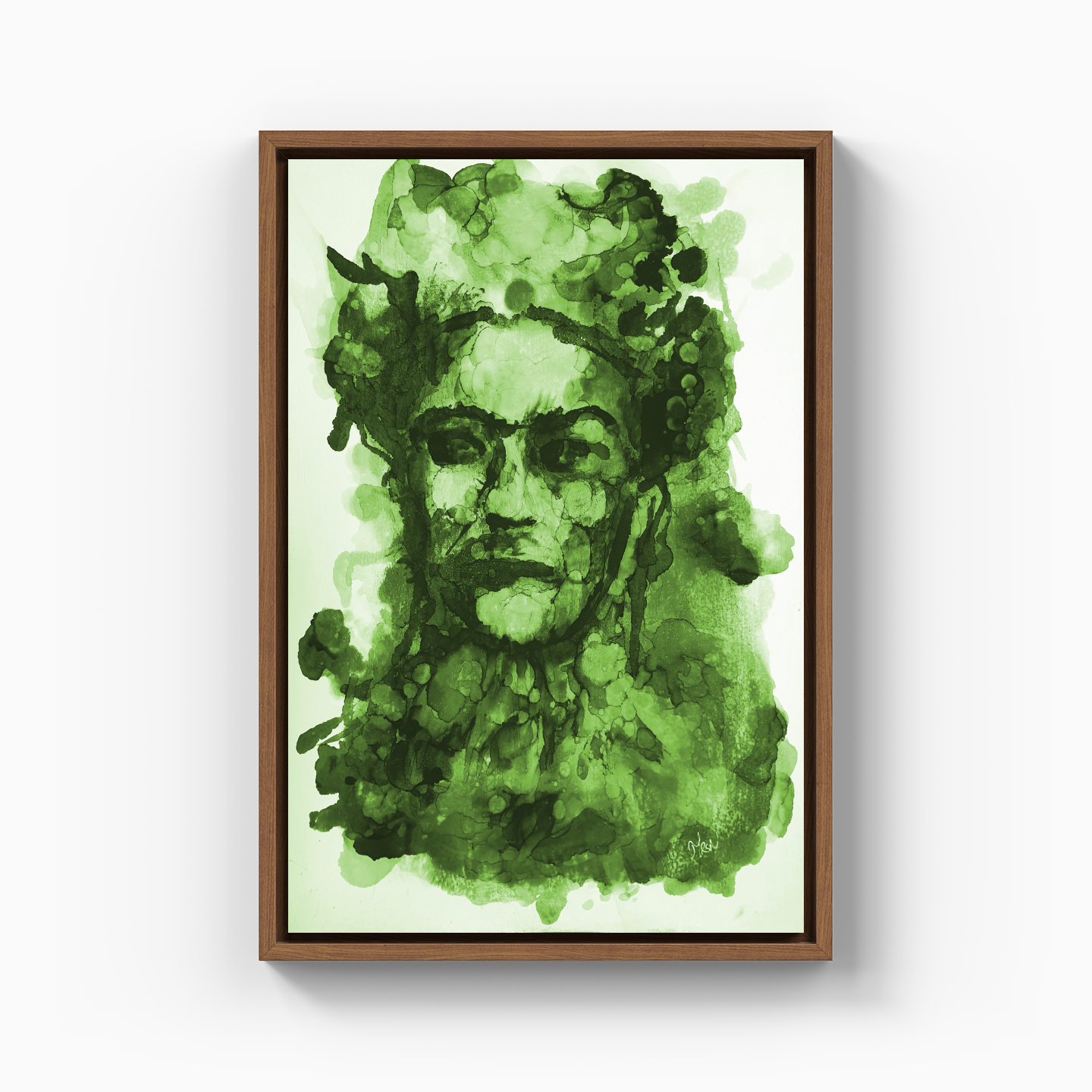 Frida Kahlo - Green - Canvas Print