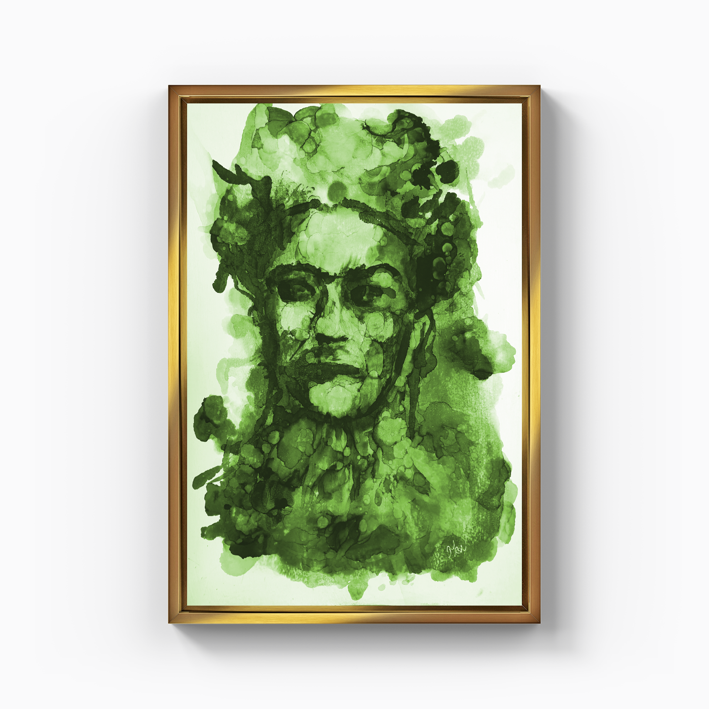 Frida Kahlo - Green - Canvas Print