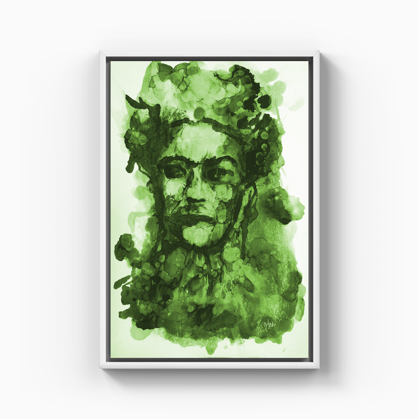 Frida Kahlo - Green - Canvas Print